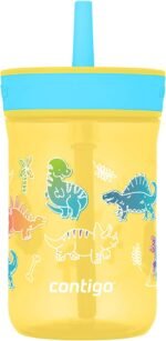 Contigo Leighton Kids Water Bottle, 2-Pack, 14oz, Spill-Proof, Blue Raspberry/Azalea & Butterlies/Llamas, Dishwasher Safe Tumbler with Straw - Image 5