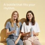 purifyou 40oz / 32oz / 22oz / 12oz Borosilicate Glass Water Bottle with Time & Volume Markers, Silicone Sleeve, Stainless Steel Lid | Reusable Glass Bottle for Water & Juice (12oz Ice Blue) - Image 7