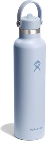 Hydro Flask Water Bottle - Insulated Stainless Steel - Straw Lid, Non Spill, Leakproof 24 Oz Surf Blue - Image 3