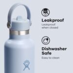 Hydro Flask Water Bottle - Insulated Stainless Steel - Straw Lid, Non Spill, Leakproof 24 Oz Surf Blue - Image 4