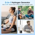 Hydrogen Water Bottle with LED Display, 3000ppb Portable Hydrogen Rich Generator with SPE/PEM Technology in 5-Minute Electrolysis, for Home Office Travel & Fitness - Image 4