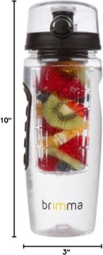 Brimma Fruit Infuser Water Bottle - 32 oz Large, Leakproof Plastic Fruit Infusion Water Bottle for Gym, Camping, and Travel - Image 8