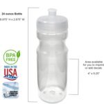 Rolling Sands BPA-Free 24 Ounce Clear Water Bottles, 3 Pack, Made in USA - Image 3