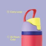 Owala FreeSip Insulated Stainless Steel Water Bottle with Straw, BPA-Free Sports Water Bottle, Great for Travel, 32 Oz, Very, Very Dark - Image 5