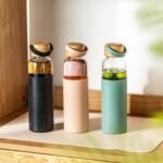 21oz Borosilicate Glass Water Bottles with Silicone Non-Slip Sleeve & Leak-Proof Lid-Reusable Drink Bottle for Office,Travel,Gym,Hiking-BPA Free,Ideal Gift for Home,Car &Fitness (Pink) - Image 6