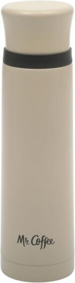 Mr. Coffee Silverleaf 23 oz Stainless Steel Thermal Bottle – Double Wall Vacuum Insulated Travel Mug with Leak-Proof Lid, Taupe – Hot & Cold Beverage Flask for Work, Commute, or Camping - Image 5