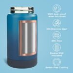 12 oz Water Bottle, Kids Water Bottles for School, Toddler Water Bottle with Straw & Handle, 304 Stainless Steel Insulated Water Bottle, Non-slip Silicone Base, BPA Free, Gradient Blue - Image 4