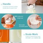 64 Oz Heavy Duty Glass Milk Bottle with Reusable Airtight Strong SCREW LID - 1/2 Gallon Water Bottles with Scale Lines - 2 Qt Glass Milk Jug Pitcher - Extra Gaskets & Handle! - Image 5