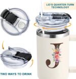 Personalized Gifts For Women - Personalized Gifts For Birthday, Christmas - Monogrammed Gifts Customized Gifts For Woman, Mom, Wife, Best Friend, Sister, Coworkers - Custom Tumbler With Handle 40oz - Image 3