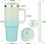 BJPKPK Insulated Tumblers With Handle And Straw 30 oz Stainless Steel Tumbler Cups With Lid,Mint - Image 4