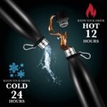 Diversion Safe Water Bottle -Black Stainless Steel Bottle with Hidden Compartment for Cards, Keys, Cash, and Valuables - Insulated Bottle for Hot and Cold Drinks - 18 Ounces - Image 3