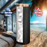 20 oz Skinny Tumblers Bulk, Stainless Steel Insulated Tumbler with Lids and Straws, Slim Double Wall Powder Coated Travel Coffee Mugs, Reusable Cup for Hot and Cold Drinks (Black,1 pack) - Image 6