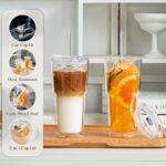 KEMORELA 2PCS 20oz Clear Double Wall Glass Cups with Lids and Straws, Insulated Borosilicate Glass Tumblers, Heat-Resistant, leak-proof Design for Iced Coffee, Bubble Tea, Juice - Image 4