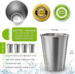 CHILLOUT LIFE Stainless Steel Kids Cups 8 oz - Stainless Steel Small Children Cups for Home & Outdoor Activities, BPA Free Unbreakable Premium Stackable Metal Drinking Glasses (4-Pack) - Image 3