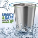 CHILLOUT LIFE Stainless Steel Kids Cups 8 oz - Stainless Steel Small Children Cups for Home & Outdoor Activities, BPA Free Unbreakable Premium Stackable Metal Drinking Glasses (4-Pack) - Image 4