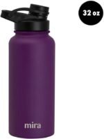 MIRA 32 oz Insulated Sports Bottle - Stainless Steel Temperature Control Thermo - Easy-Drink Spout (24Hr Cold/12Hr Hot) - Iris - Image 3
