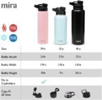 MIRA 32 oz Insulated Sports Bottle - Stainless Steel Temperature Control Thermo - Easy-Drink Spout (24Hr Cold/12Hr Hot) - Iris - Image 4