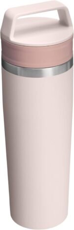 STANLEY Cafe To Go Travel Mug 20 oz | Leakproof Two-Part Drink Through Lid | Tumbler Cup for Coffee, Tea and Drinks | Insulated Stainless Steel Coffee Mug | BPA-Free | Rose Quartz - Image 4