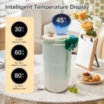 Portable Coffee Mug, Stainless Coffee Tumbler With Temperature Display, Smart insulated coffee mug with lid fot Summer Cold Storage Car (Gradient Green) - Image 5