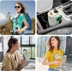 Portable Coffee Mug, Stainless Coffee Tumbler With Temperature Display, Smart insulated coffee mug with lid fot Summer Cold Storage Car (Gradient Green) - Image 9