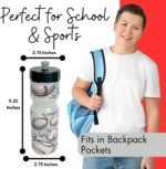 50 Strong 22oz Kids Sports Squeeze Water Bottle – BPA-Free with Pull Top Cap – Durable & Reusable for School, Boys & Girls – Made in USA – Baseball Theme - Image 4