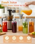 Zukro Glass Water Bottles with Lids & Straw 16 oz, 8 Pack Reusable Juice Bottles With Stainless Steel Cap for Juicing, Leak Proof Clear Smoothie Drinking Jars Beverages Containers, BPA Free - Image 5