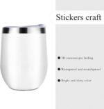 Personalized 12oz Wine Tumbler with Your Photo Text Logo Name Custom Stainless Steel Tumblers for Men Women Customize Travel Mug Gift for Dad Mom Friends Birthday Christmas, NoCustom - Image 4