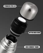 Stainless Steel Insulated Thermal Bottle With Cup Double Walled Flask Vacuum Insulated Tumbler Water Bottle for Tea Hot And Cold Drinks Coffee Cup Sport Travel Mug (12 Ounces) - Image 8