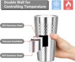 Metal Cup, 19 oz Insulated Tumbler, 4 Pack Double Wall Unbreakable Stackable Water Tumblers Premium Insulated Stainless Steel Cups Drinking Glasses for Home Travel Camping Outdoor - Image 4