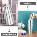 Metal Cup, 19 oz Insulated Tumbler, 4 Pack Double Wall Unbreakable Stackable Water Tumblers Premium Insulated Stainless Steel Cups Drinking Glasses for Home Travel Camping Outdoor - Image 5
