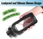 64 oz Glass Water Bottle With Straw and Handle, Half Gallon Sports Motivational Water Jug Flask with Silicone Sleeve, Large Water Cup with Time Marker for Travel, Gym, Black - Image 5