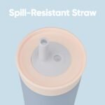 Owala Kids Insulation Stainless Steel Tumbler with Spill Resistant Flexible Straw, Easy to Clean, Kids Water Bottle, Great for Travel, Dishwasher Safe, 12 Oz, Tan and Blue (Seas the Day) - Image 3