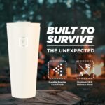 IRON °FLASK Classic Tumbler - Vacuum Insulated Stainless Steel Water Bottle, Double Walled, Drinking Cup, Insulated Travel Mug (Cashmere Cream, 32 oz Solid Lid) - Image 3