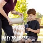 Simple Modern Trek Pivot | Half Gallon Water Bottle Jug with Handle & Boot | Interchangeable Straw & Chug Lids | Large Insulated Stainless Steel | Sports Camping Outdoors | 64oz, Almond Birch - Image 5