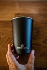 Stainless Steel Cups - 16 oz Pint Tumbler (4 Pack) - Premium Metal Drinking Glasses | Stackable Durable Cup (16 oz Black) - Image 4