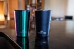 Stainless Steel Cups - 16 oz Pint Tumbler (4 Pack) - Premium Metal Drinking Glasses | Stackable Durable Cup (16 oz Black) - Image 5