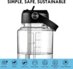 OLDLEY 32 oz Clear Water Bottle with Straw,Tritan BPA-Free, Wide Mouth, Leak Proof - for Gym, Travel, Home, School, Office (Clear) - Image 5