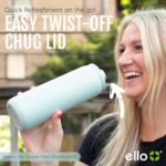 Ello Cooper Twist 32oz Stainless Steel Water Bottle with Chug Lid | Leak Proof | Double Walled and Vacuum Insulated | Built in Carry Loop | Dishwasher Safe | Black - Image 7