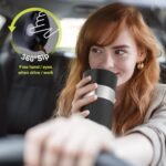 Travel Coffee Mug with 360°Lid, Travel Coffee Tumbler 16 oz Leak Proof, Stainless Steel Insulated Travel Mugs for Hot and Cold Spill Proof Leak Proof(Black) - Image 3