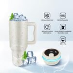 Smart Reminder Water Bottle,USB-C Rechargeable,RGB LED Lights Around the Lid,40oz,Insulated Stainless Steel，Ideal Gift for Christmas, Thanksgiving Day (Lavender) - Image 4