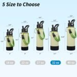 BJPKPK 32oz Insulated Water Bottles with 3 Lids, Paracord Handle & Non-slip Boot, Stainless Steel Metal Water Bottle,Reusable BPA Free Thermal Flasks,Macaron Green - Image 4
