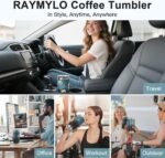 Insulated Stainless Steel Travel Mug for Hot/Cold Coffee, 20 oz Tumbler with BPA-Free Detachable Slider Lid, Travel Coffee Cup with Lid Fits Most Car cup holder, Indigo/Black - Image 4