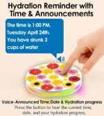 Coolfire Self-Care Gift – Smart Hydration Reminder Coaster with Voice Alerts, Ambient Light & Changeable Mood Covers for Pregnancy, ADHD, Stress Relief & Everyday Wellness (F) - Image 5
