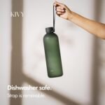 KIVY Large Water Bottle 50oz [Lightweight & Shatterproof] Fits Backpack & Cupholder for Travel, Sports, School - Extra large water bottle no straw - 1.5 Liter water bottles - 50oz Water bottle Green - Image 4