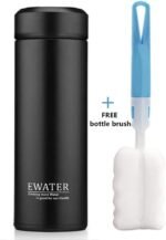 Glass Liner Vacuum Flask Stainless Steel Water Bottle Insulated Travel Coffee Mug,11oz,9oz Available(11oz, Black) - Image 3