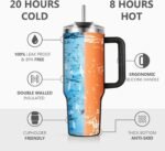 Gifts for Men, Initial 40oz Tumbler with handle and straw, Best Father's Day Gift, Personalized Birthday Gifts for Men, Dad, Grandpa, Husband,The Man The Myth The Legend Cup for Coffee (M) - Image 5