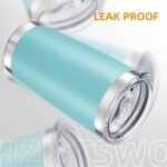 20 oz Tumbler with Lid Stainless Steel Insulated Tumblers Double Wall Vacuum Coffee Mug Powder Coated Tumbler Cups for Cold and Hot Drinks, Sky Blue, 1 pack - Image 4