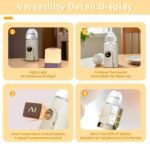 Upgrade Portable Bottle Warmer for Travel, 6 Temp with Smart Temperature Control & Night Light Display, Fast Warming, Long-Lasting Warming up to 5-8H, Comfortable Baby Feeding On The Go (6000mAh) - Image 5