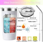 DHQH Personalized Mr and Mrs EST 2025 Gift Stainless Steel Travel Tumbler & Leather Luggage Tag Set - Wedding Gifts for Couples 2025 Perfect Newlywed, Engagemen and Bridal Shower Gifts - Image 5