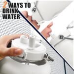 Large Glass Water Bottles with Stainless Steel Handle,100 oz Gallon Drinking Bottle with 2-in-1 Straw Lid,3 Liter Glass Water Jug with Silicone Sleeve,Wide Mouth,White - Image 4